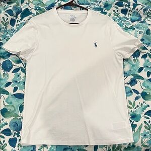 Polo by Ralph Lauren White Tee with Blue Logo